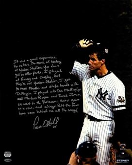Paul ONeill Signed & Inscribed 16x20 New York Yankees Photo (Steiner & Fanatics)